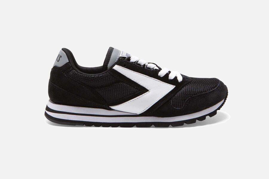 Brooks Chariot Mens Australia - Road Running Shoes - Black/White (54-PITAL)